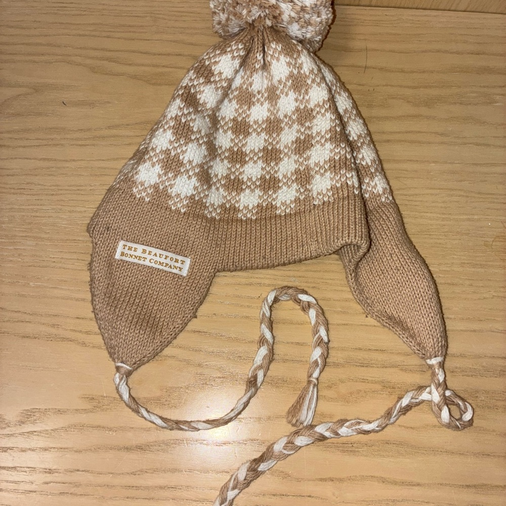 The Beaufort Bonnet Company Brown Checkered Kids Hat